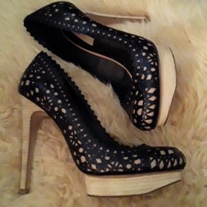 BCBG Max Azria gothic cutout heels